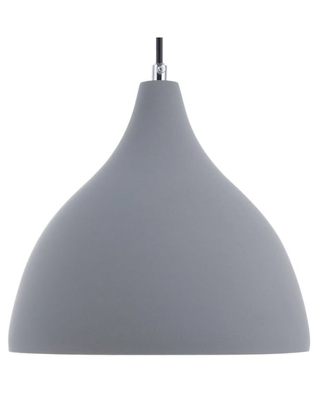Pendant Lamp Grey Concrete Scandinavian Style Ceiling Light Beliani