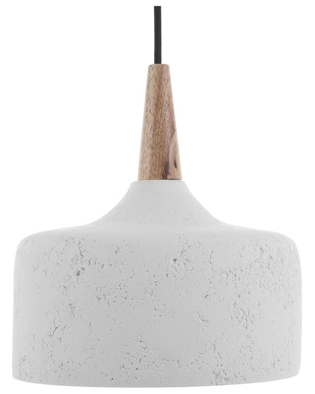 Pendant Lamp White Gypsum Modern Ceiling Light Beliani