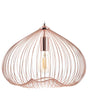 1-Light Pendant Ceiling Copper Metal Shade Cage Wire Industrial Beliani