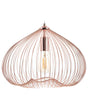 1-Light Pendant Ceiling Copper Metal Shade Cage Wire Industrial Beliani