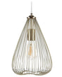 Hanging Light Pendant Lamp Gold Wire Geometric Cage Shade Metal Industrial Design Beliani