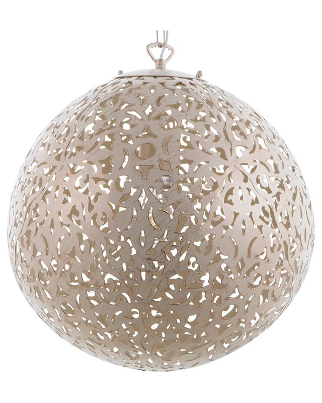 Pendant Lamp Gold Metal Oriental Globe Ceiling Lamp Beliani