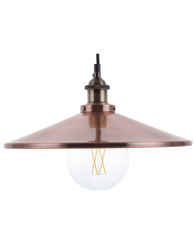 Pendant Lamp Copper Metal Modern Industrial Ceiling Light Beliani