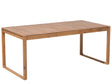 Garden Dining Table Light Acacia Wood 180 x 90 cm Rectangular Top Rustic Style Beliani