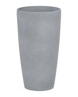 Plant Pot Grey Stone Tall Flower Planter 42 x  23 cm Modern Minimalistic Outdoor Indoor Decor Accessories Beliani