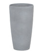 Plant Pot Grey Stone Tall Flower Planter 42 x  23 cm Modern Minimalistic Outdoor Indoor Decor Accessories Beliani