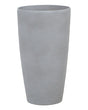 Plant Pot Grey Stone Tall Flower Planter 58 x ø 31 cm Modern Minimalistic Outdoor Indoor Decor Accessories Beliani