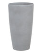 Plant Pot Grey Stone Tall Flower Planter 58 x  31 cm Modern Minimalistic Outdoor Indoor Decor Accessories Beliani