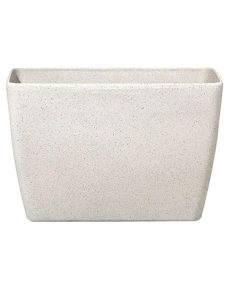 Plant Pot Beige Stone Flower Planter 60 x 27 x 41 cm Modern Minimalistic Outdoor Indoor Decor Accessories Beliani