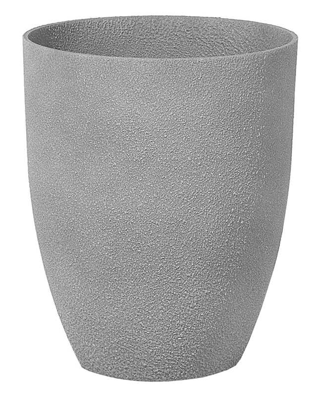 Plant Pot Grey Stone Polyresin 35 x 35 x 42 cm Indoor Outdoor Beliani