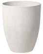 Plant Pot Off-White Stone Polyresin 43 x 43 x 52 cm Indoor Outdoor Beliani