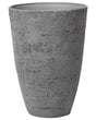 Plant Pot Grey Stone 51 x 51 x 71 cm Indoor Outdoor Beliani