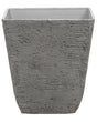 Plant Pot Grey Stone Polyresin 49 x 49 x 53 cm Indoor Outdoor Square Beliani