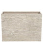 Plant Pot Beige Stone 50 x 70 x 29 cm Indoor Outdoor Rectangular Planter Beliani