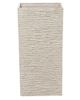Tall Plant Pot Beige Stone 30 x 30 x 60 cm Indoor Outdoor Planter Beliani