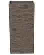 Tall Plant Pot Brown Stone 30 x 30 x 60 cm Indoor Outdoor Planter Beliani