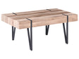 Coffee Table Brown Top Black Metal Hairpin Legs 110 x 60 cm Rectangular Industrial Style Beliani