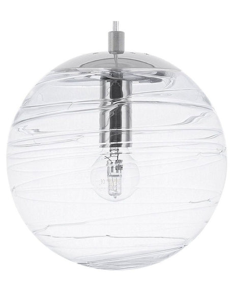 Pendant Lamp Transparent Glass Modern Globe Ceiling Light Beliani