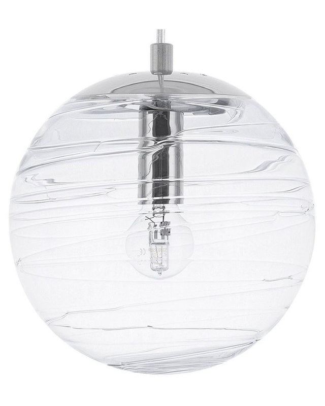 Pendant Lamp Transparent Glass Modern Globe Ceiling Light Beliani