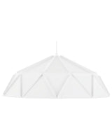 Pendant Lamp White Metal Geometrical Shape 1 Light Modern Beliani