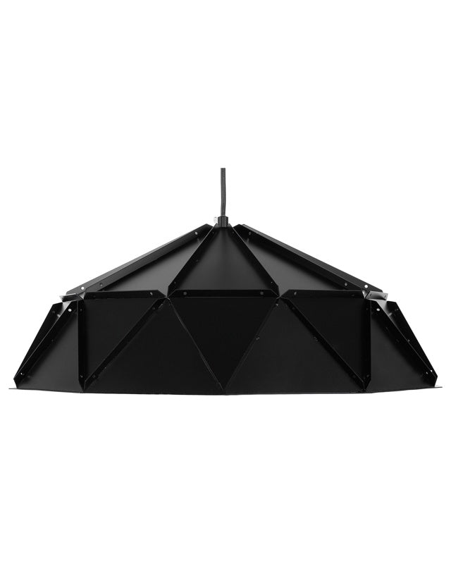 Pendant Lamp Black Metal Geometrical Shape 1 Light Modern Beliani