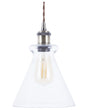 Pendant Lamp Transparent Glass Brass Metal Industrial Ceiling Light Beliani