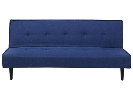 Sofa Bed Blue 3 Seater Buttoned Seat Click Clack Beliani