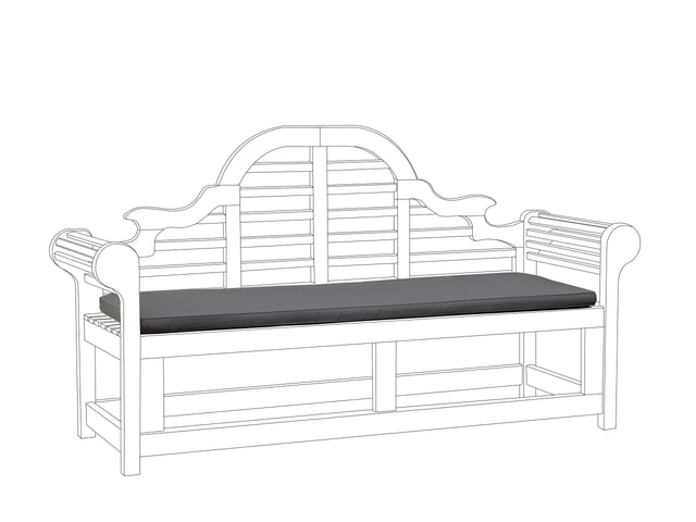 Bench Cushion Grey Outdoor Waterproof Seat Pad Beliani