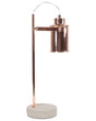 Table Lamp Copper Industrial Adjustable Spotlight Concrete Base Beliani