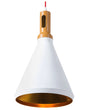 Pendant Lamp White Copper Colour Aluminium Bell Shape Task Lighting Modern Beliani