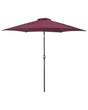 Garden Sun Parasol Burgundy Fabric 230 cm Weather Resistant Beliani