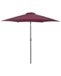 Garden Sun Parasol Burgundy Fabric 230 cm Weather Resistant Beliani