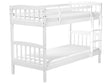 Double Bank Bed White Pine Wood EU Single Size 3ft High Sleeper Children Kids Bedroom Beliani