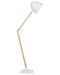 Floor Lamp White Colour Metal 175 cm Adjustable Industrial Beliani