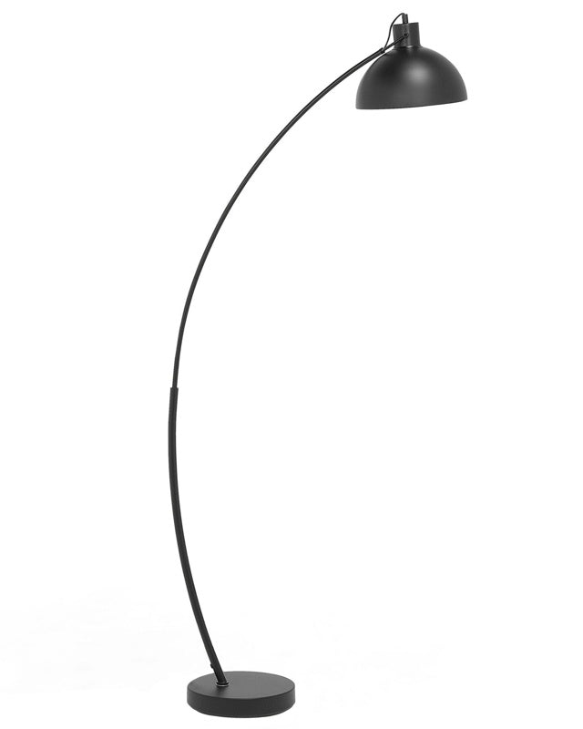 Floor Lamp Black Colour Metal 155 cm Adjustable Lampshade Industrial Beliani