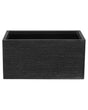 Plant Pot Black Fibre Clay 60 x 29 x 30 cm Indoor Outdoor Rectangular Planter Beliani