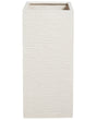 Garden Tall Clay Flower Plant Pot 26x26x60 cm UV Resistant Light Beige Beliani