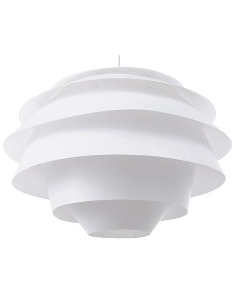 Pendant Lamp White Plastic Globe Shape Decorative Modern Beliani