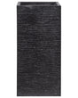 Plant Pot Black Fibre Clay Tall Flower Planter Square 33 x 33 x 70 cm Indoor Outdoor Garden Accessories Beliani