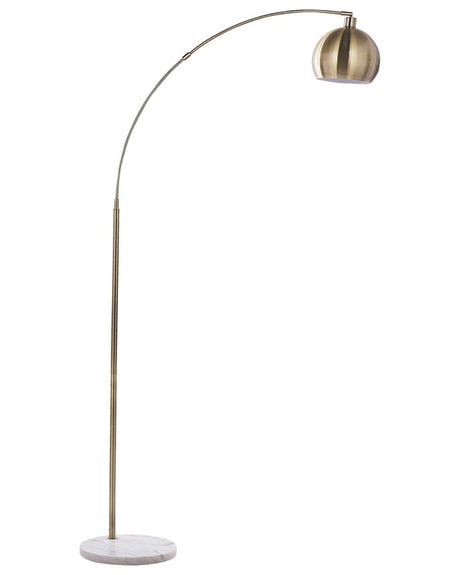 Floor Lamp Brass Colour Metal 210 cm Adjustable Lampshade Industrial Beliani