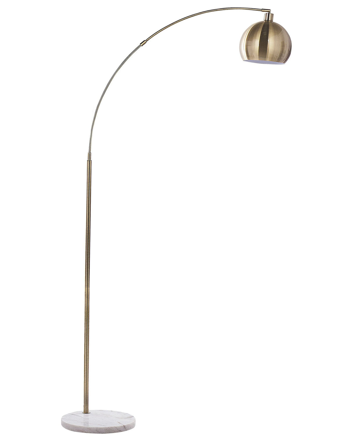 Floor Lamp Brass Colour Metal 210 cm Adjustable Lampshade Industrial Beliani