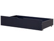 Set of 2 Bed Storage Drawers Navy Blue Solid Wood Underbed Boxes with Wheels Beliani