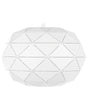 Pendant Lamp White Metal Elements Globe Shape 1-Light Modern Beliani