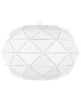 Pendant Lamp White Metal Elements Globe Shape 1-Light Modern Beliani