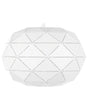 Pendant Lamp White Metal Elements Globe Shape 1-Light Modern Beliani