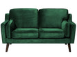 Sofa Green 2 Seater Velvet Oak Wood Legs Classic Mid-Century Living Room Beliani