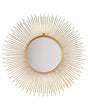Wall Mounted Hanging Mirror Gold 80 cm Round Sunburst Sun Shape Beliani