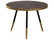 Coffee Table Black Wood Effect ø 61 cm Gold Base Living Room Beliani
