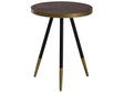 Coffee Table Dark Ash Wood  44 cm Effect Gold Base Tripod Living Room Beliani