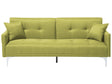 Sofa Bed Green 3 Seater Buttoned Seat Click Clack Beliani